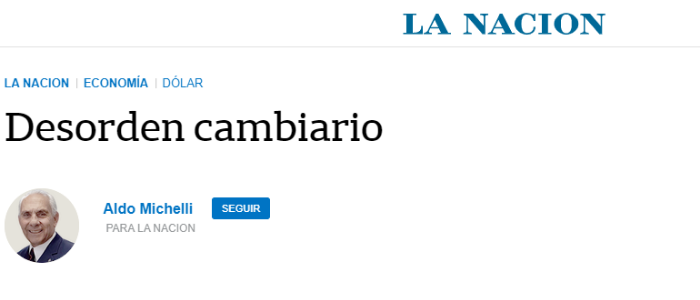 Desorden cambiario